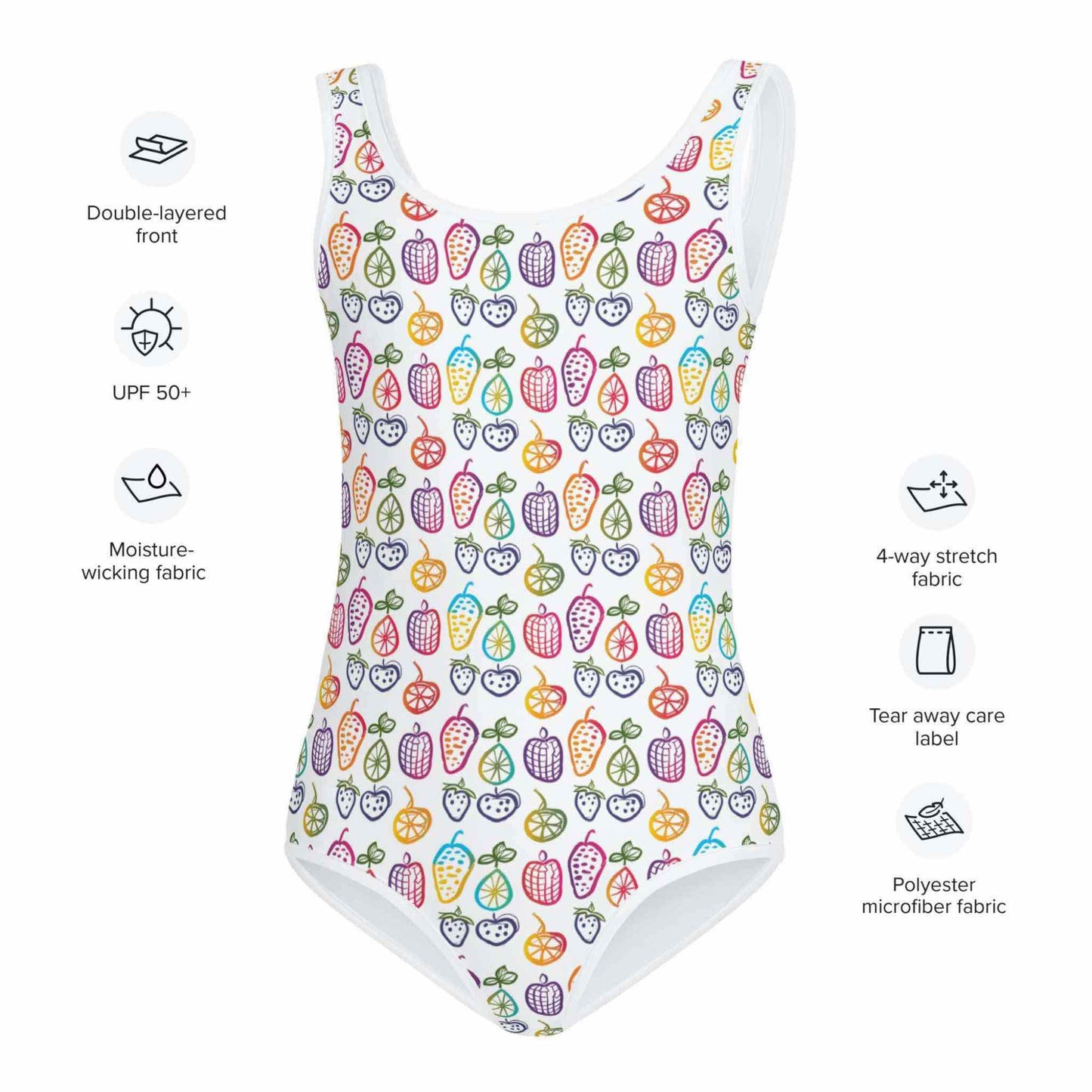 DOODLYFRUITS Cute One Piece Swimsuits Juniors