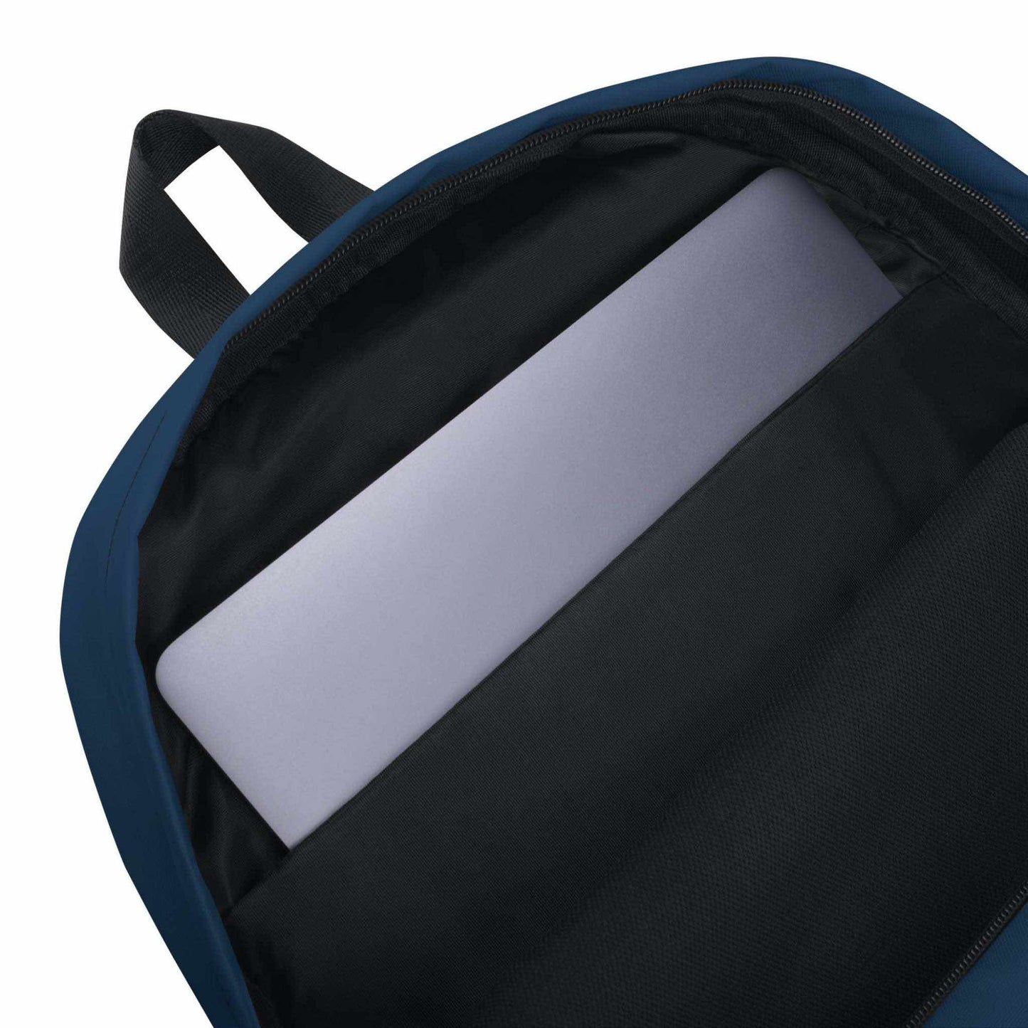 Laptop compartment of backpack.