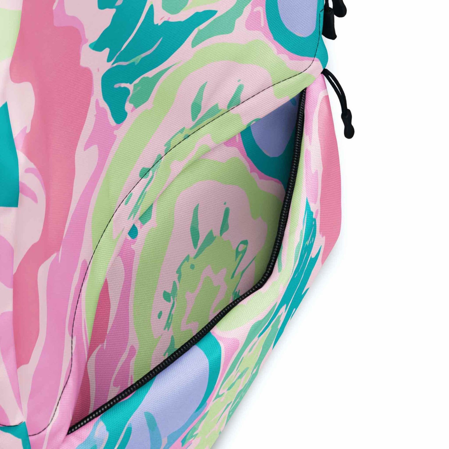 The inside of the front pocket being shown.