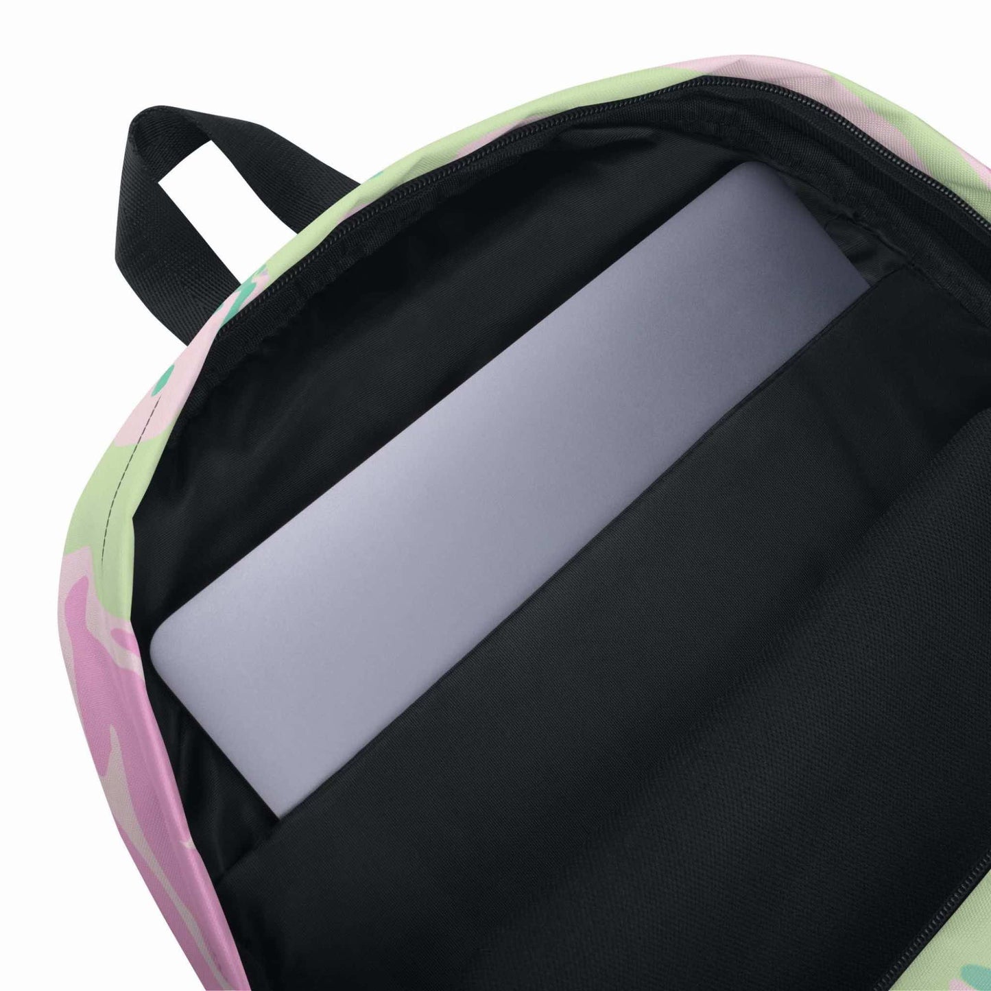 The laptop compartment of the backpack.