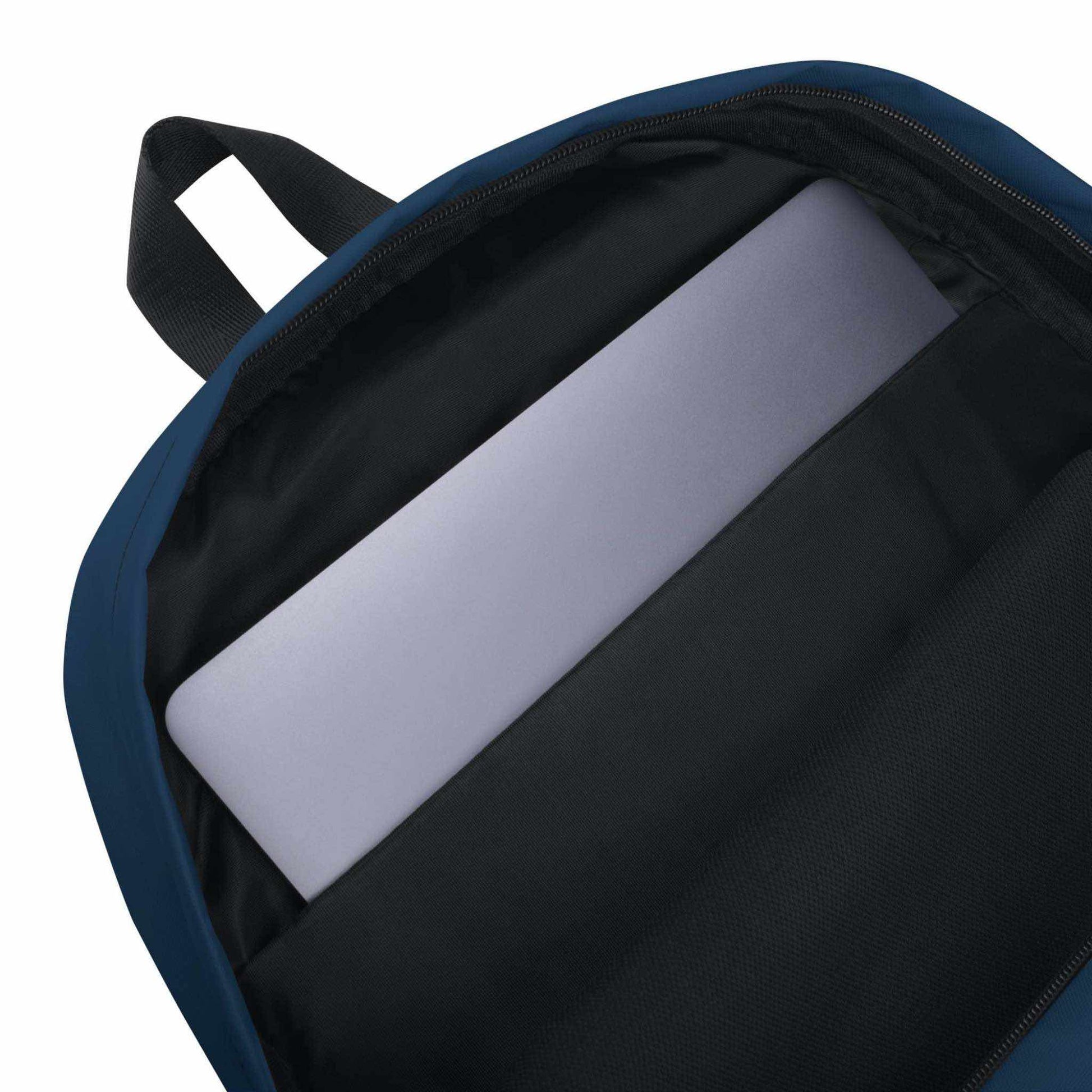 Laptop compartment of backpack.